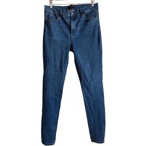 Ann Taylor Women's The Skinny Blue Denim Jeans High Rise Size 12T Stretch Cotton